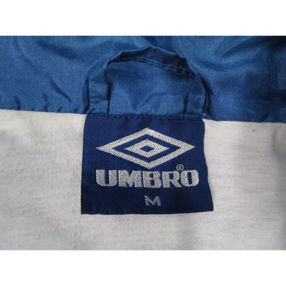 Vintage Umbro Windbreaker Jacket Mens Medium Purple Blue 90s Colorblock Retro - Picture 3 of 12